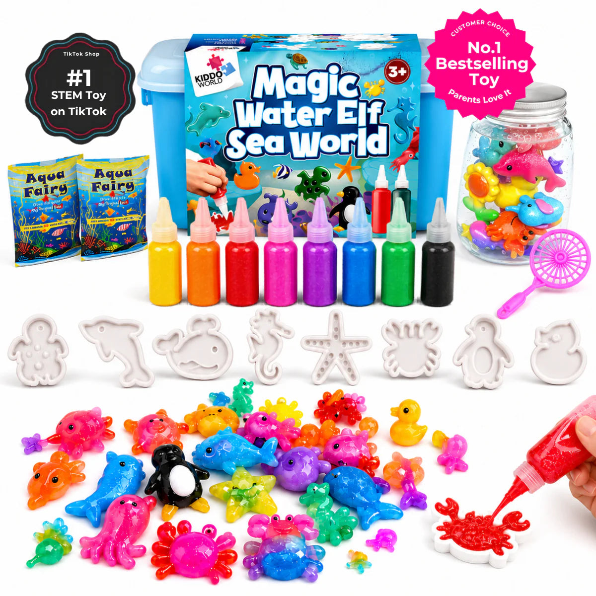 Squishies Mágicos de Agua | Mundo Marino (3+ años)